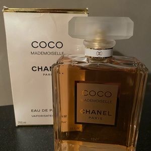 Coco Mademoiselle Channel perfume, 6.8 oz. Brand new, sampled once.